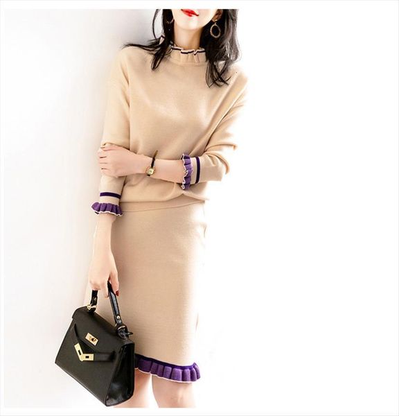 

spring suit womens tracksuits long skirt maxi pleated casual, Gray