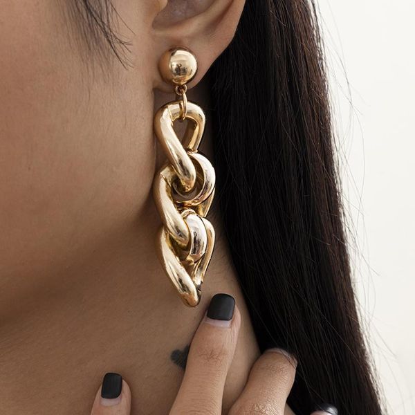 

dangle & chandelier wanglufei punk geometric drop earrings for women large simple girls party gothic accessories wholesale gifts 2021, Silver