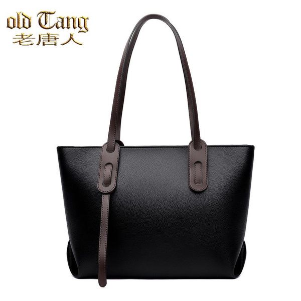 

old tang new women solid color large capacity shoulder bags for women 2021 fashion pu leather handbag sac a main