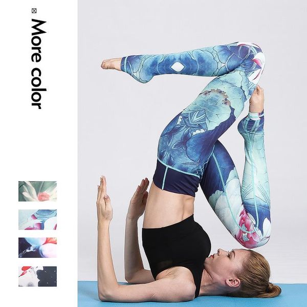 

women legging leaf printing fitness leggins fashion slim legins fashion gym wear running clothes workout high waist legging, White;red