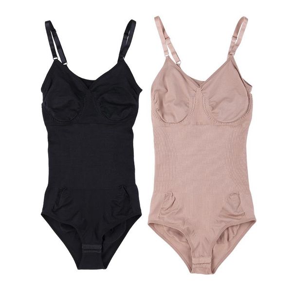 

women's shapers bulifer shapewear full body shaper adjustable shoulder strap push up shaping high stretch corset bustier short panty ko, Black;white