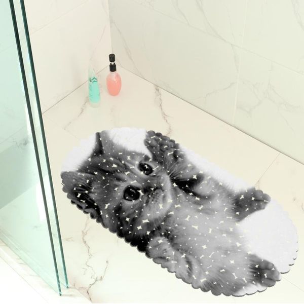 

bath mats cute pet cat pattern pvc non- slip waterproof mat bathtub shower