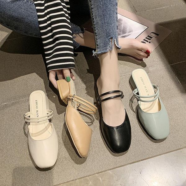 

sandals square heel women sandal coarse leisure dawdler lady cool slipper joker high-heeled shoes summer fashion, Black