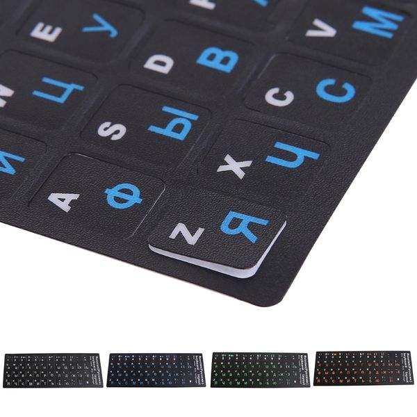 Russo letras teclado adesivos fosco pvc para computador portátil teclado de mesa teclado laptop