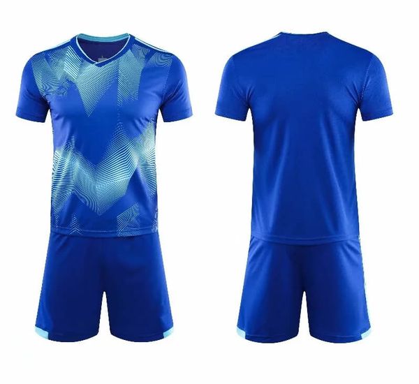 

custom men's soccer jerseys kits adult's football sets diy name number logo for team uniforms camisa de futebol player blue traini