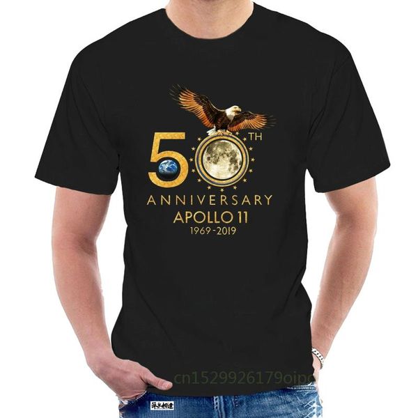 

men's t-shirts usa 50th golden anniversary apollo 11 1969-2021 summer t shirt short sleeve cotton man clothing concert shirts @074192, White;black