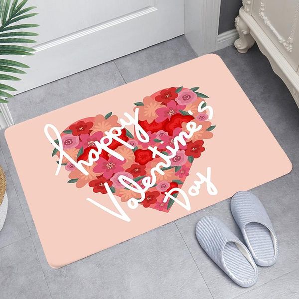 

carpets valentine's day series rose 3d printing for living room bedroom area rugs hallway doormat bathroom kitchen anti-slip mat