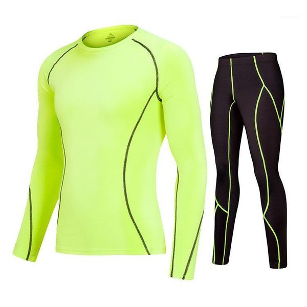 Running Sets Tights Autumn e Winter Scort Smort Han Outdoor Sports Casual Casual Suit de traje de duas peças Men