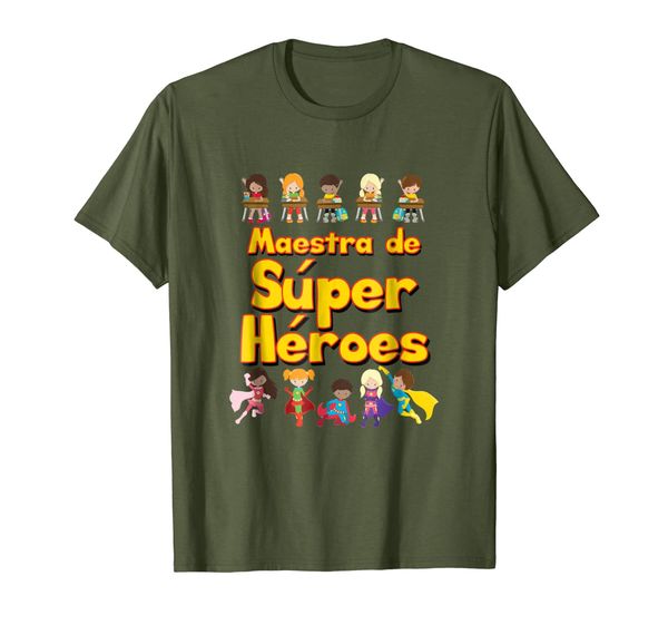 

comic book super hero student spanish teacher maestra tshirt, White;black