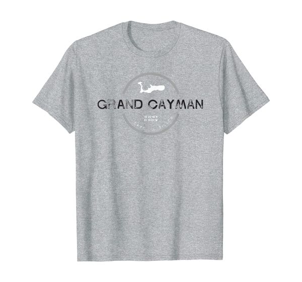 

grand cayman island graphic t shirt, White;black