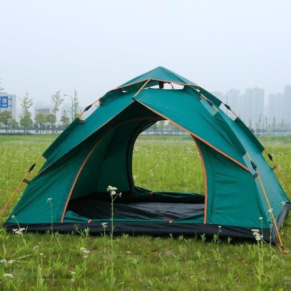 

tents and shelters automatic camping tent 1-2 person/3-4 person easy instant setup tourist family backpacking for hiking travel fishing