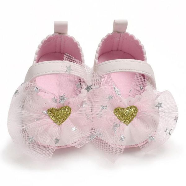 

first walkers lovely born baby toddler girl crib shoes pram soft sole prewalker non-slip princess 0-18m