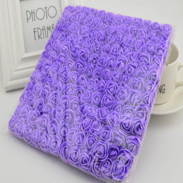 

144pcs 2cm mini foam teddy bear roses for home wedding fake decor scrapbook diy wreath gift box artificial flower jllcdk