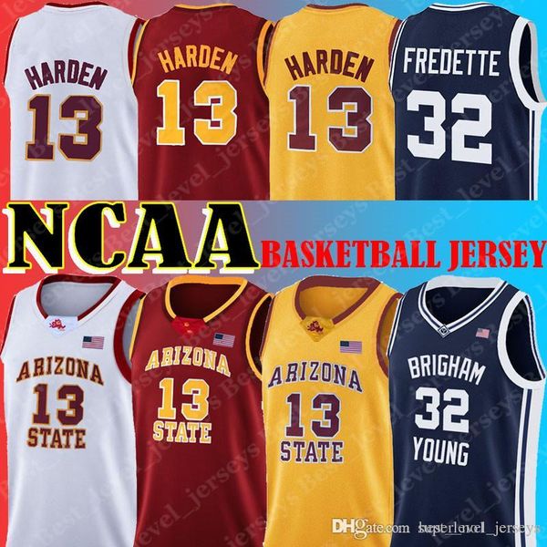 

ncaa jersey 13 james jerseys harden arizona state sun devils 32 jimmer fredette jerseys cougars young, Black;red