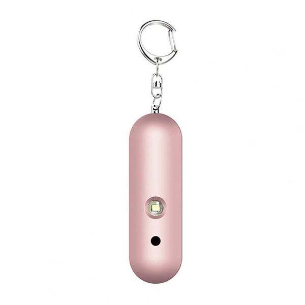 

keychains personal alarm keychain with led light waterproof women emergency self defense security sound whistle alarming apparatus, Silver