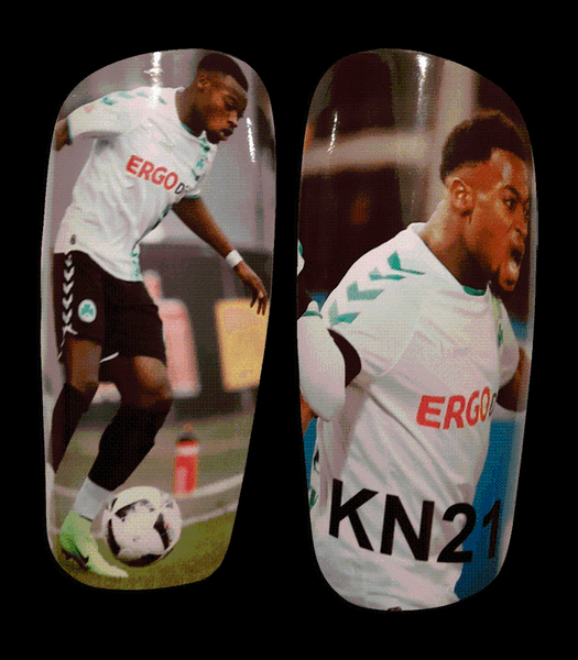 

elbow & knee pads vip dropship customized sublimation printing shin guards personalized kids soccer foot protection football shinguard, Black;gray