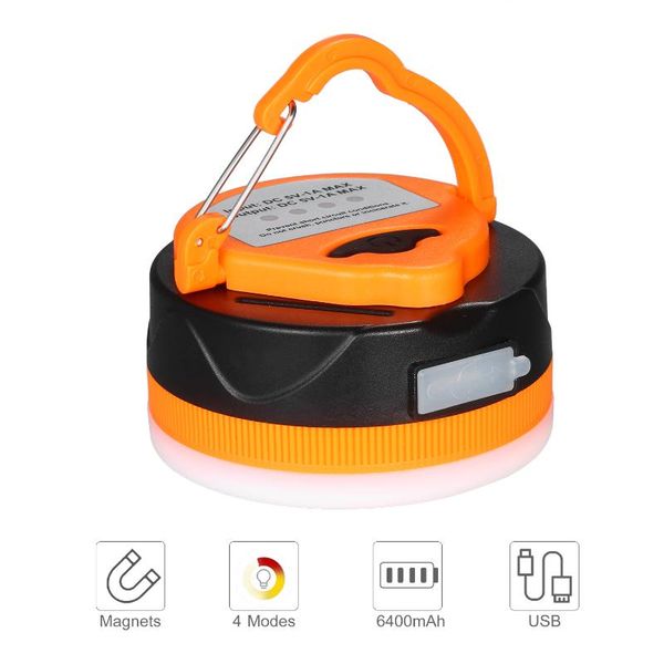 

portable lanterns 3w camping light waterproof lantern night 1600mah power bank led tent lamp outdoor emergency