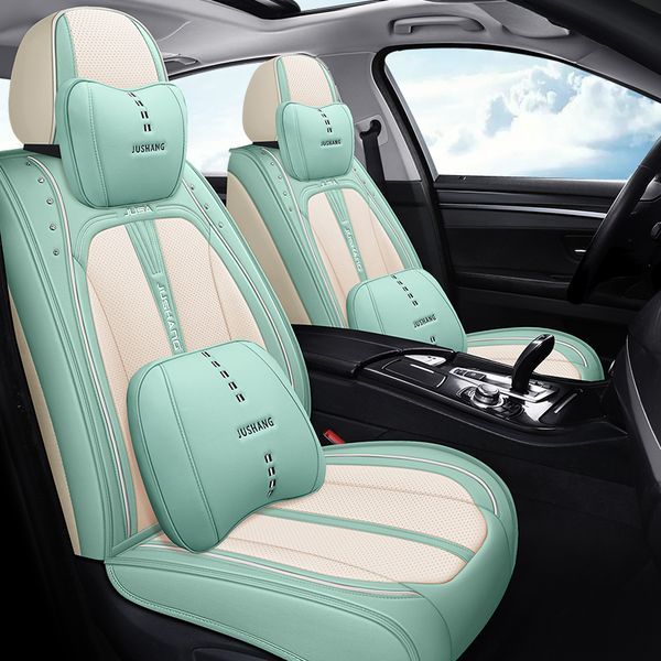 

car accessory seat cover for sedan suv durable leather universal five seats set cushion including front and rear covers full covered gray de