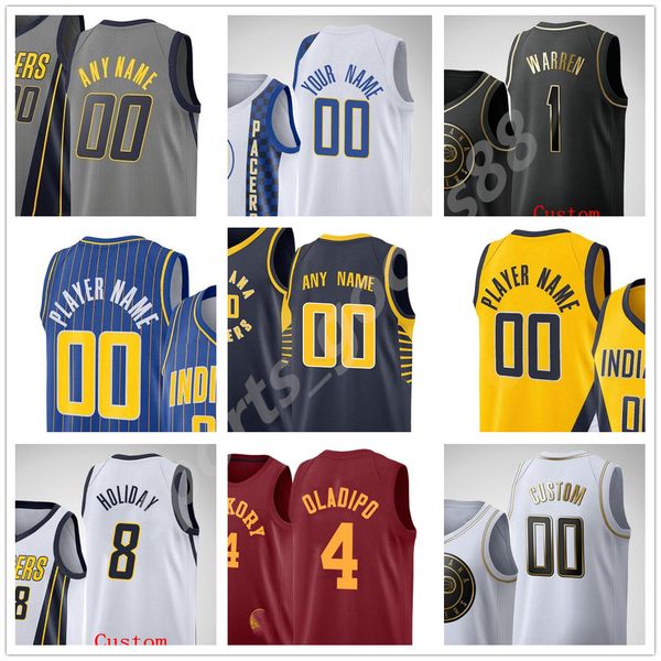 

printed custom reggie 31 miller danny 33 granger 7 jermaine oneal 45 chuck person paul 13 george men woman kids youth basketball jerseys, Black