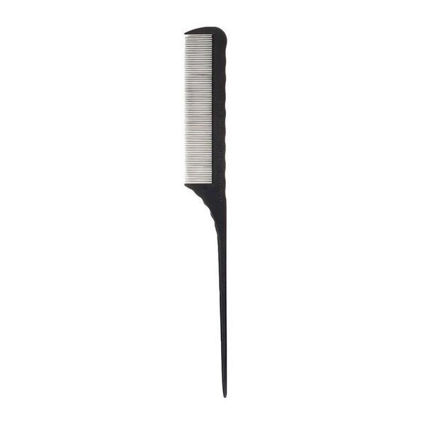 

hair brushes carbon fiber rat tail comb heat resistant anti static styling women back combing root teasing xb18, Silver
