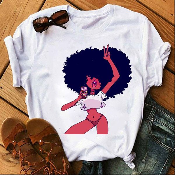 

melanin black girl tshirt summer fashion women tshirt cute tee shirts harajuku ullzang t shirt female white t shirts clothi