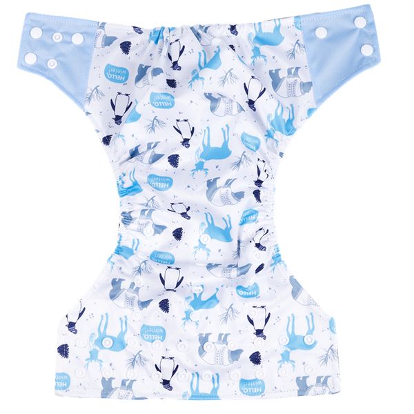 

1pc reusable bamboo charcoal cloth diaper waterproof  pocket diaper wholesale