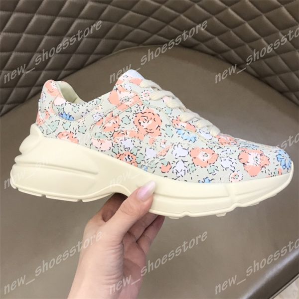 

2020 fashion mens womens casual shoes sneaker leather printed lace-up patchwork dress party trainer shoes chaussures 35-45, Black