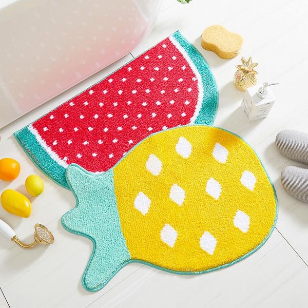 

carpets creative doormat watermelo non-slip floor carpet for bathroom kitchen front door rug pineapple design entrance mat kids play