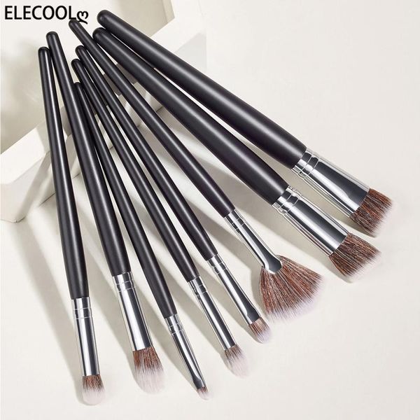 

makeup brushes elecool 8pcs tool set cosmetic powder eye shadow foundation blush blending beauty make up brush maquiagem