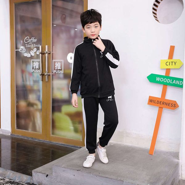 

2021 korean clothing children's spring et new trend boys' sports suit, White