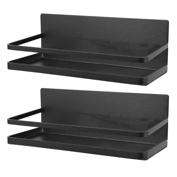 

hooks & rails 2pcs nordic style kitchen organizer magnetic wall rack refrigerator side shelf holder bathroom