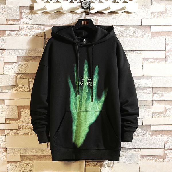

2021 new graffiti haikyuu hoodies men funny japanese anime streetwear harajuku high graphic sweatshirts male rld9, Black