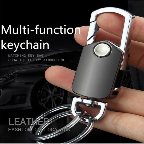 

keychains 360Â° multifunction keyring car accessories beer bottle opener keychain men fashion zinc alloy key ring play trinket, Silver