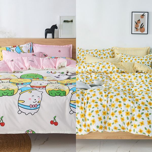 

bedding set luxury animal fox 3/4pcs family set include bed sheet duvet cover pillowcase boy room decoration bedspread c0223