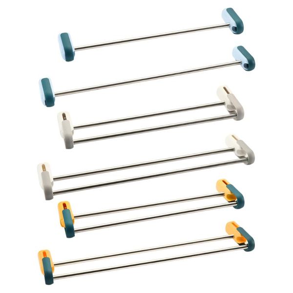 

towel racks wall-mounted bathroom rack stainless steel home toilet double-bar bar retractable storage accessory