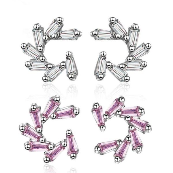 

stud creative 925 sterling silver jewelry temperament windmill full of crystal flowers flash personality women earrings se654, Golden;silver