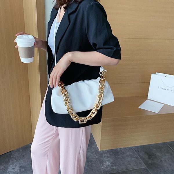 

gold chain bags for women 2021 summer pu leather crossbody bags for women luxuury elegant shoulder handbags