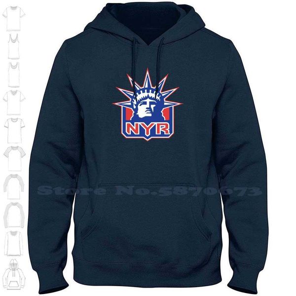 Rangers-York Merch Hoodies Kazak Erkekler Kadınlar Için Yeni NY Ranger G1007