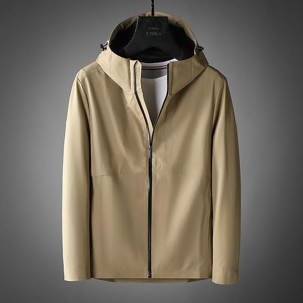 

men's jackets 2021 luxury quality fabric windproof crisp no iron outdoor casual jacket thin autumn hoodie, Black;brown