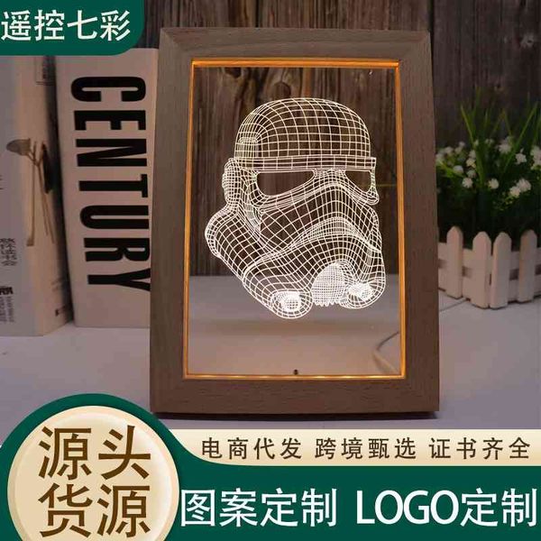 

3d p frame table creative dinosaur led small night ceremony gift lamp