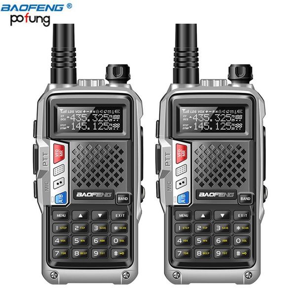 

walkie talkie 2pcs 2021 baofeng bf-uvb3 plus 8w uhf/vhf dual band multiple charging mode 10km range thicken battery bfuvb3 radio