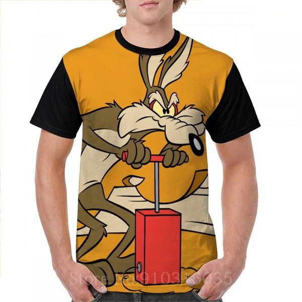 

men's t-shirts funny print men t shirt women tee wile e coyote acme products 11 2 all over t-shirt(2), White;black