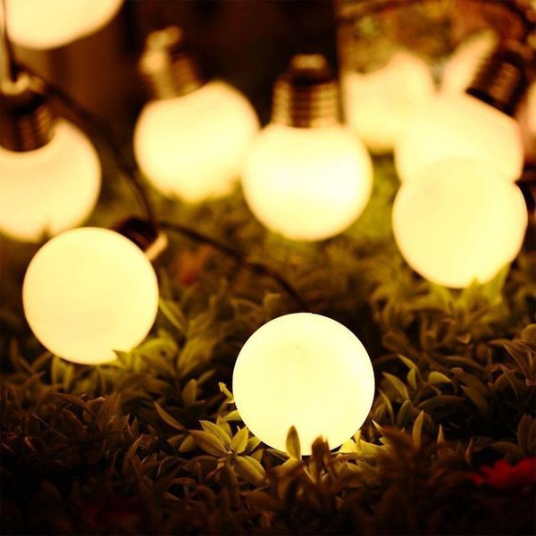 

solar lamps g50 10/20led bulbs lamp string lights outdoor holiday home curtain garden xmas party anniversary decor powered light