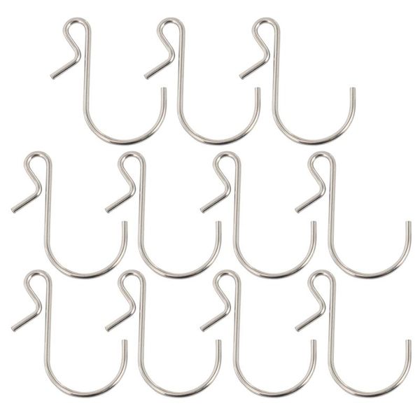 

hooks & rails 10-pack 304 stainless steel clip type hanging hooks, holds up to 10 lbs