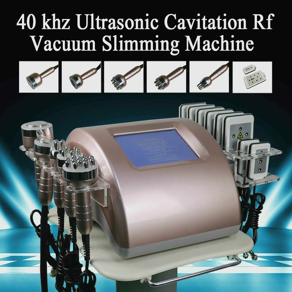 

7in1 40k ultrasonic cavitation bipolar multipolar rf vacuum fat burn slimming machine lipo laser body shaping weight loss beauty salon