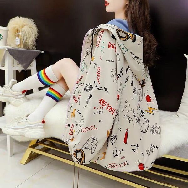 

women's jackets 2021 women spring summer long sleeve zipper print bomber jacket casual pocket slim female fashion outwears plus size, Black;brown