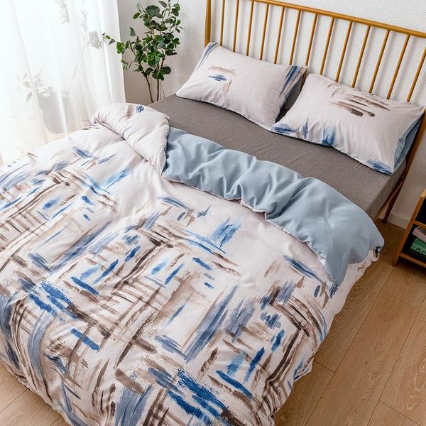 

bedding sets 3pcs duvet cover microfiber quilt ink painting graffiti style set adults kids men pillowcases with women for