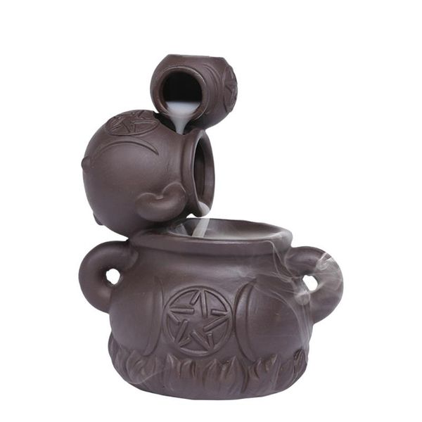 

fragrance lamps 1pc multi-purpose purple sand backflow censer jar aroma stove