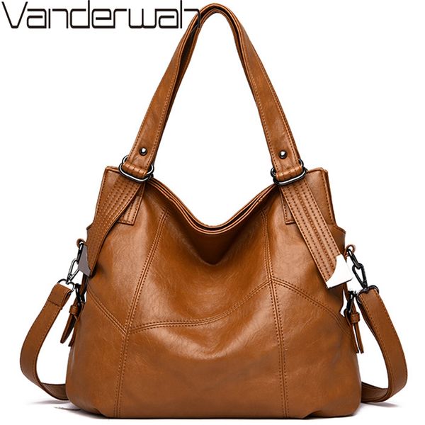 

ladies fashion vintage style leather designer large capacity tote bags