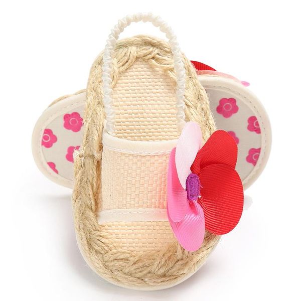 

first walkers 2021 summer baby shoes fashion flower jute for girls